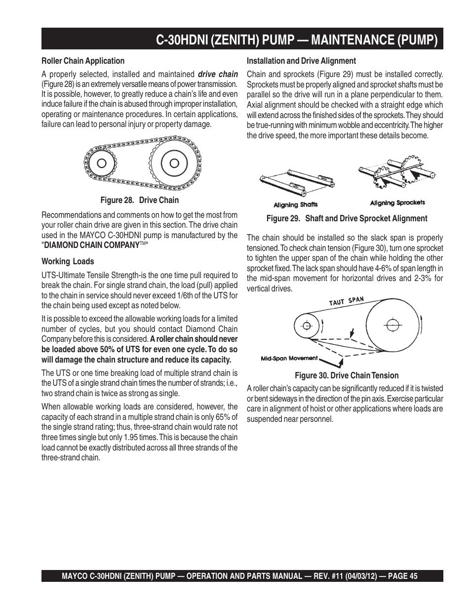 C-30hdni (zenith) pump — maintenance (pump) | Multiquip C30HDNI User Manual | Page 45 / 134