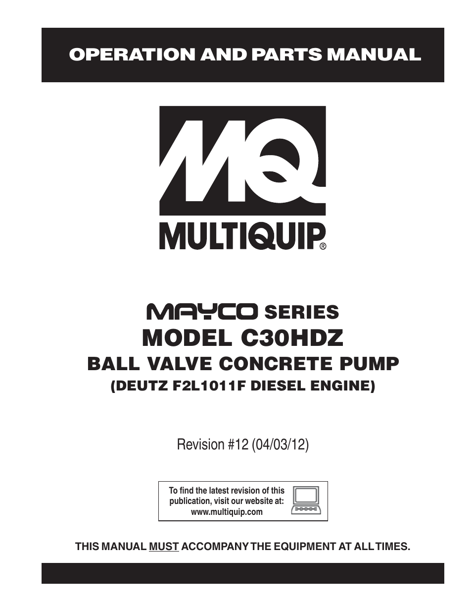Multiquip C30HDZ User Manual | 106 pages