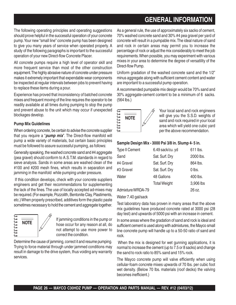 General information | Multiquip C30HDZ User Manual | Page 26 / 106