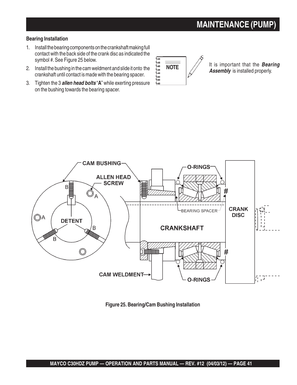 Maintenance (pump) | Multiquip C30HDZ User Manual | Page 41 / 106