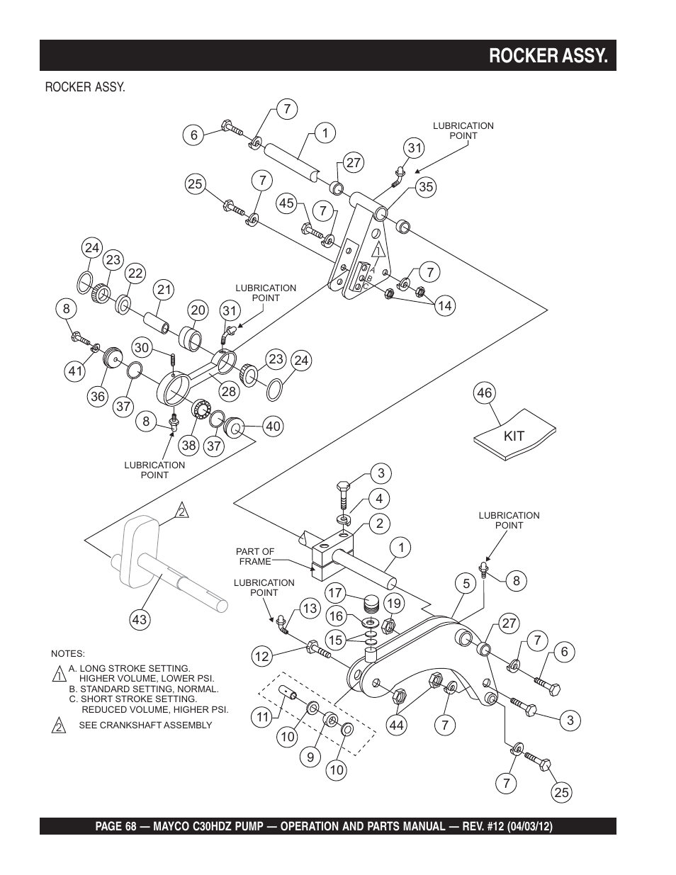 Rocker assy | Multiquip C30HDZ User Manual | Page 68 / 106