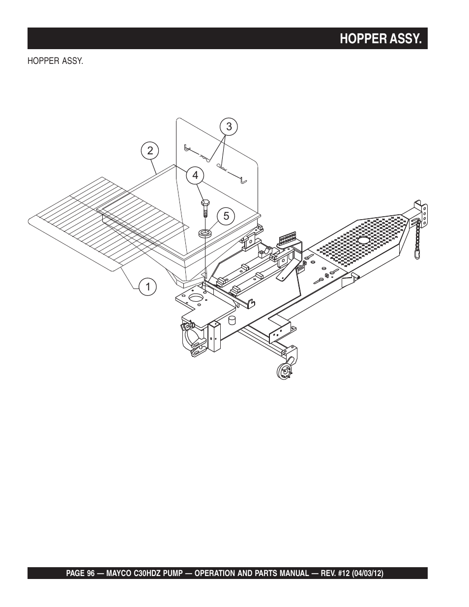 Hopper assy | Multiquip C30HDZ User Manual | Page 96 / 106