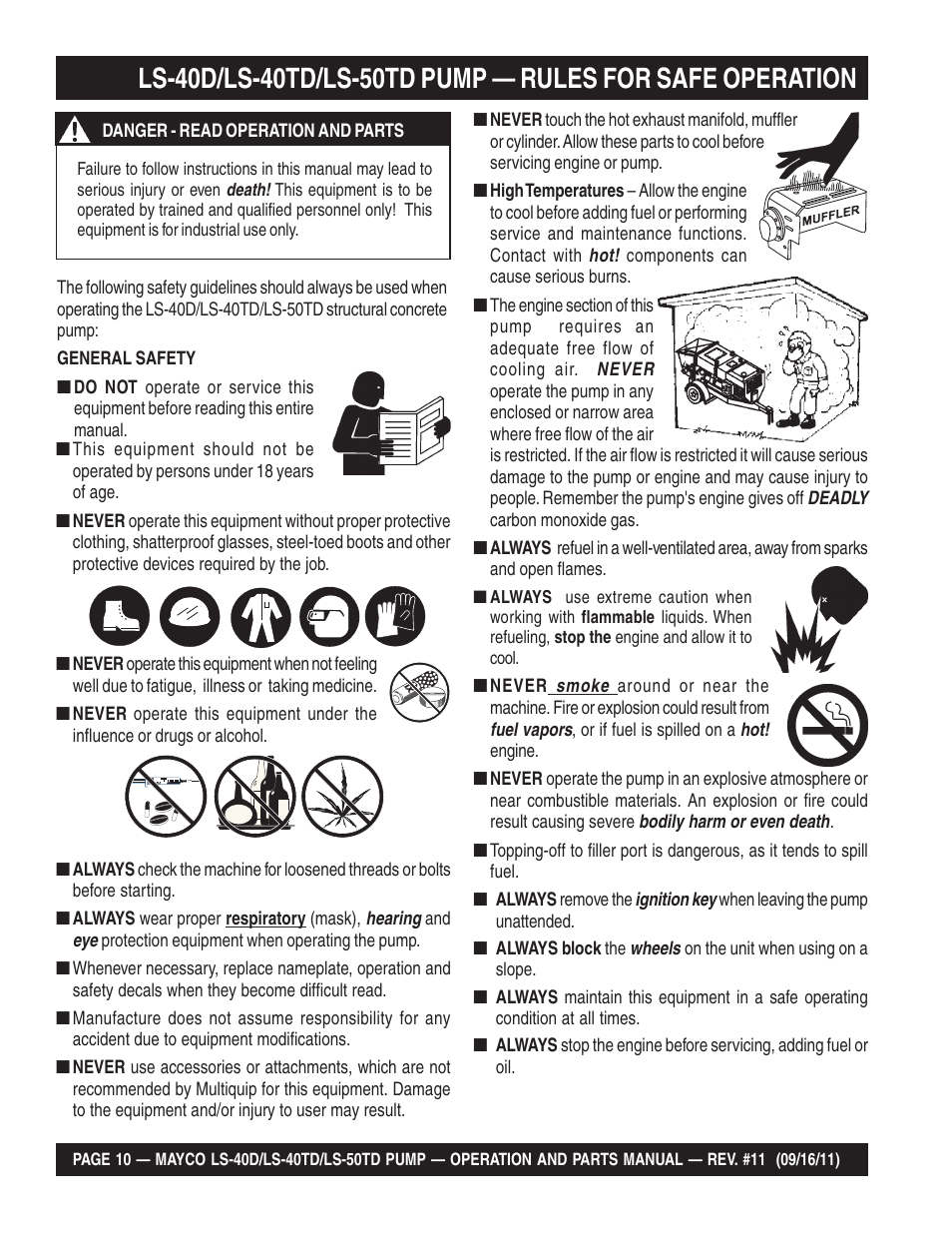 Multiquip LS-50TD User Manual | Page 10 / 140
