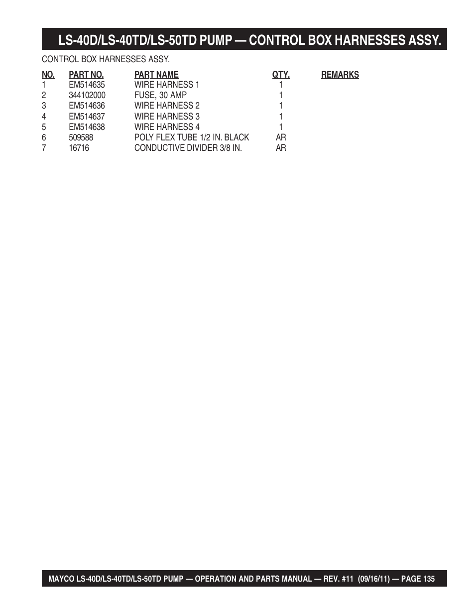 Multiquip LS-50TD User Manual | Page 135 / 140