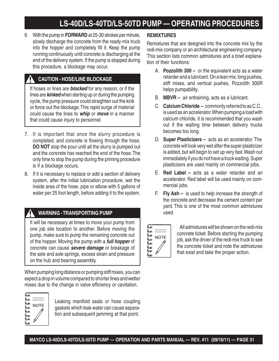 Multiquip LS-50TD User Manual | Page 31 / 140