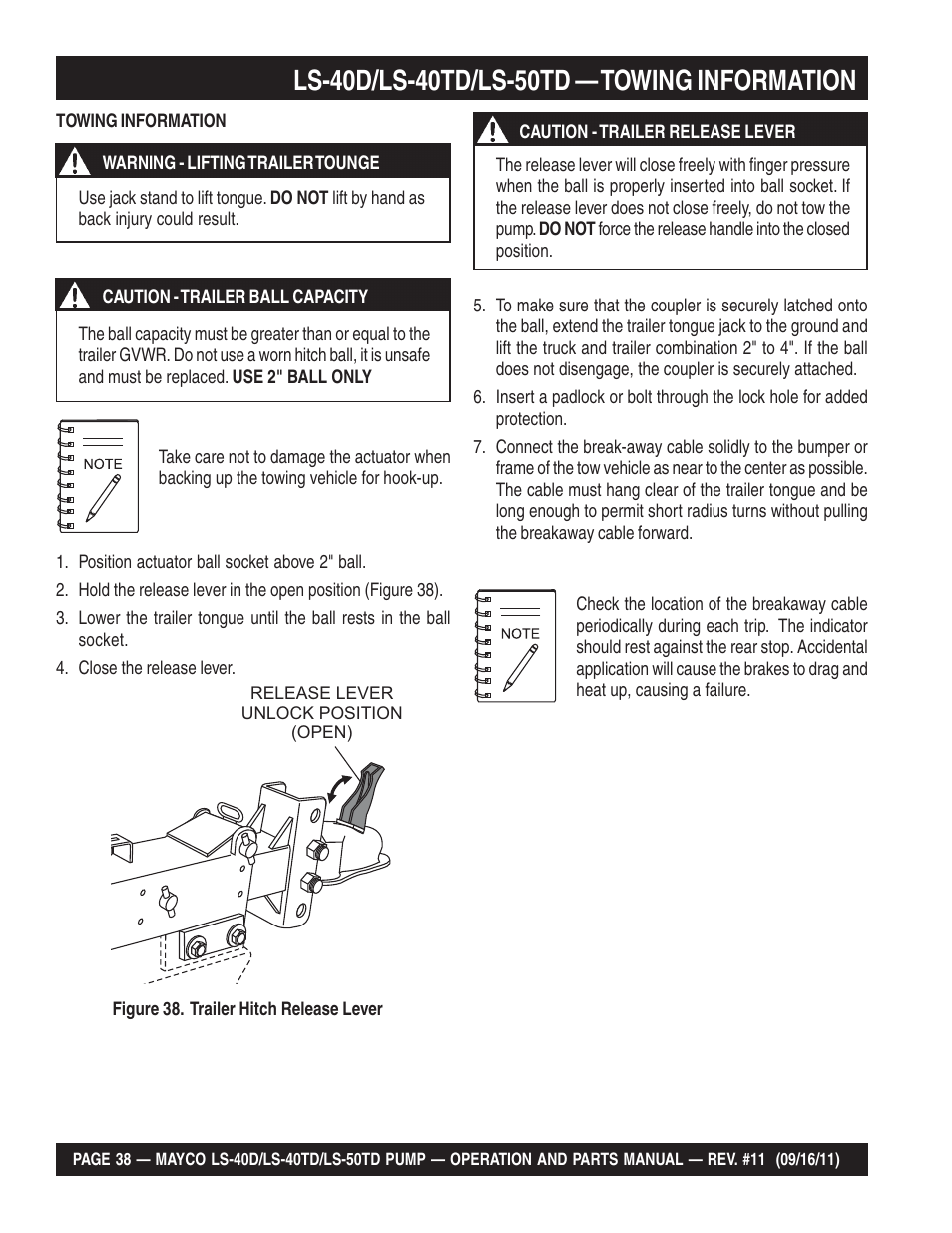 Multiquip LS-50TD User Manual | Page 38 / 140