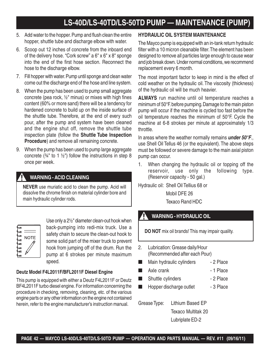 Multiquip LS-50TD User Manual | Page 42 / 140