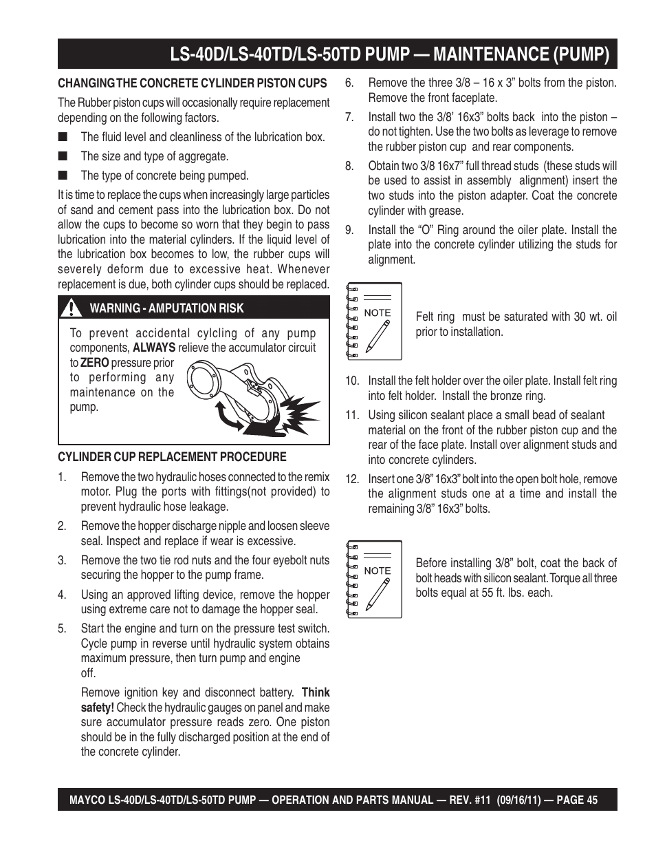 Multiquip LS-50TD User Manual | Page 45 / 140