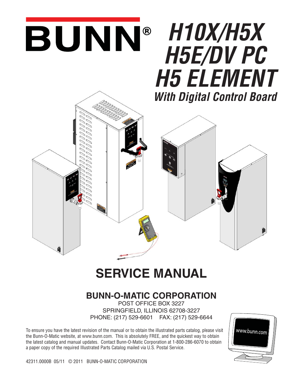 Bunn DV User Manual | 24 pages