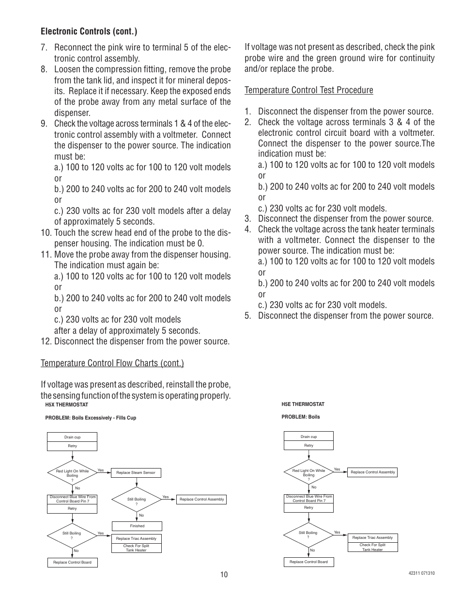 Bunn DV User Manual | Page 10 / 24