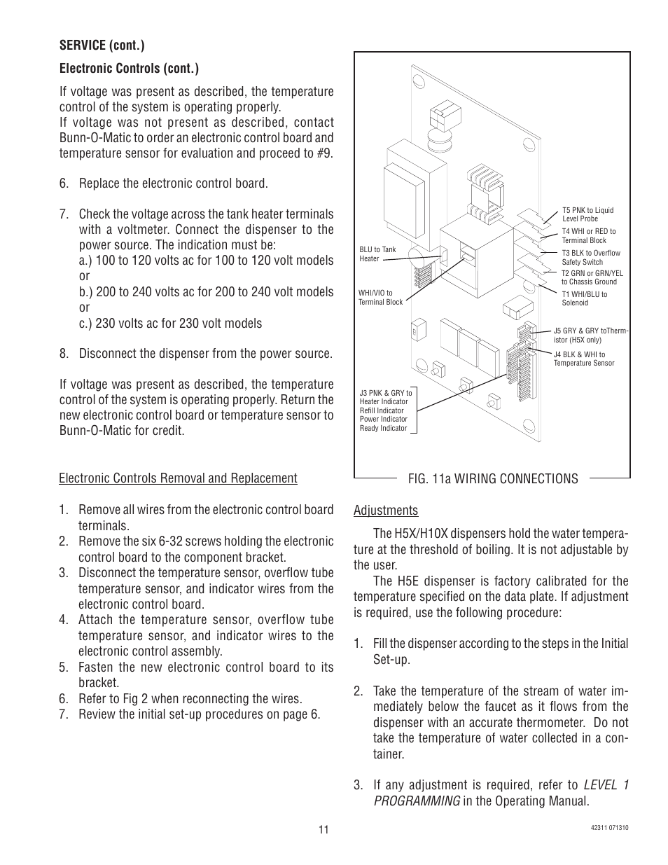 Bunn DV User Manual | Page 11 / 24