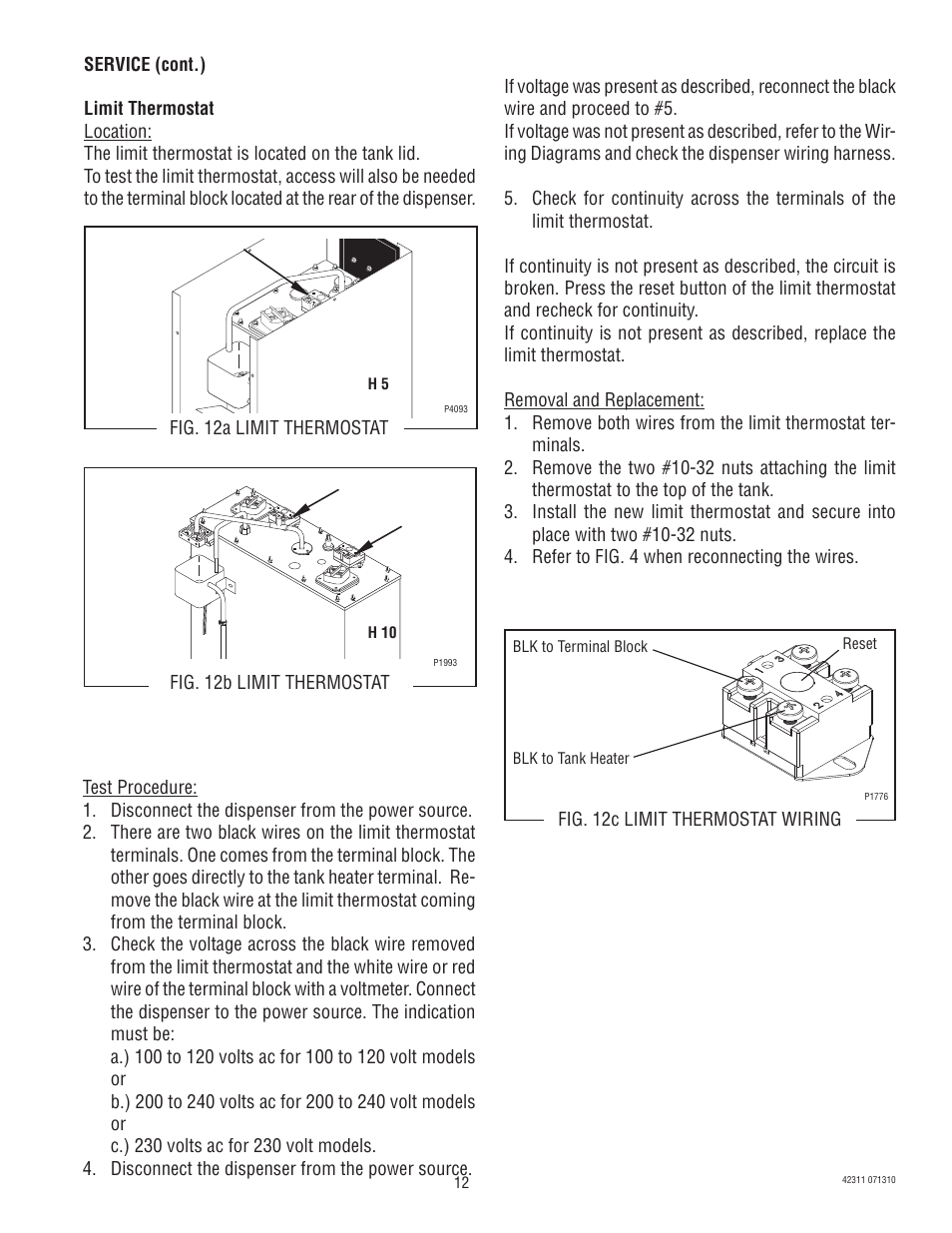 Bunn DV User Manual | Page 12 / 24