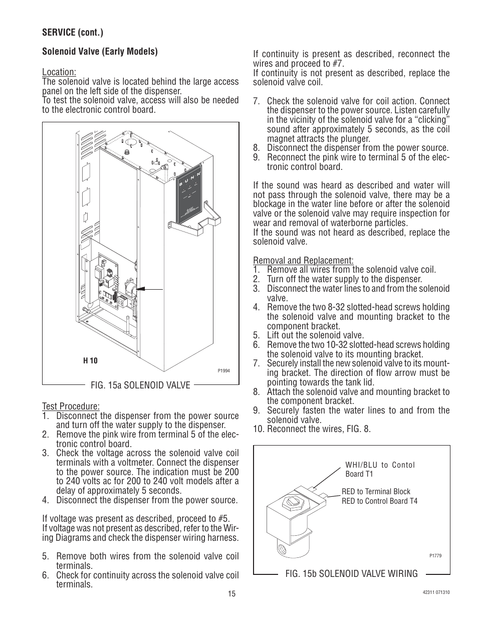 Bunn DV User Manual | Page 15 / 24