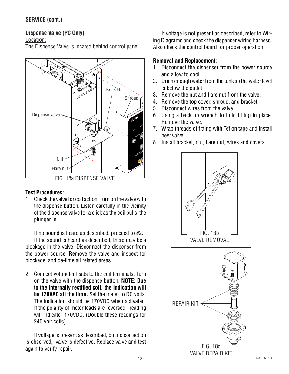 Bunn DV User Manual | Page 18 / 24