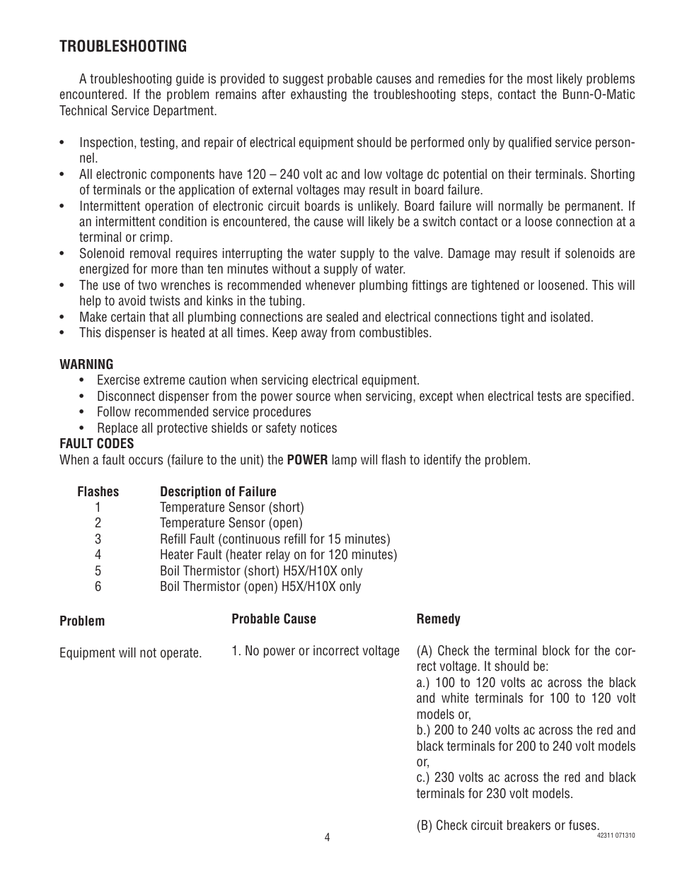 Bunn DV User Manual | Page 4 / 24