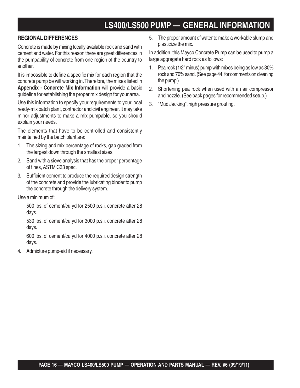 Multiquip LS-500 User Manual | Page 16 / 148
