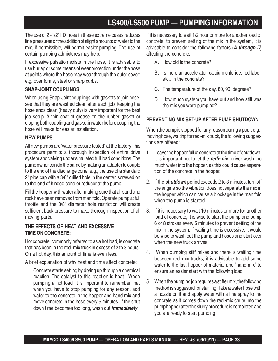 Multiquip LS-500 User Manual | Page 33 / 148