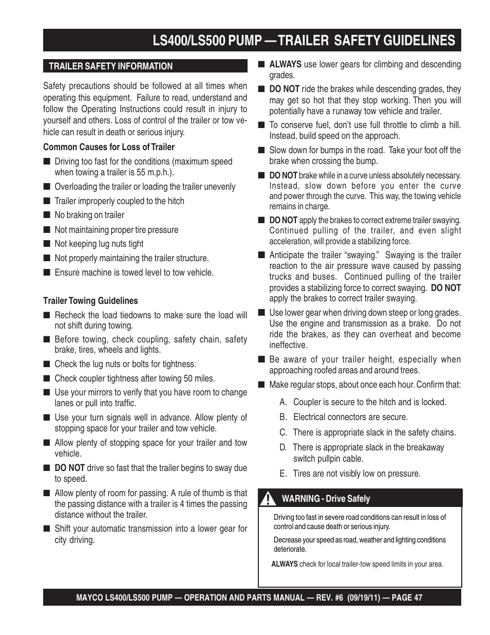 Multiquip LS-500 User Manual | Page 47 / 148