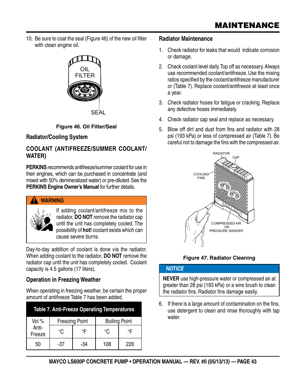 Maintenance | Multiquip LS-600P User Manual | Page 43 / 88