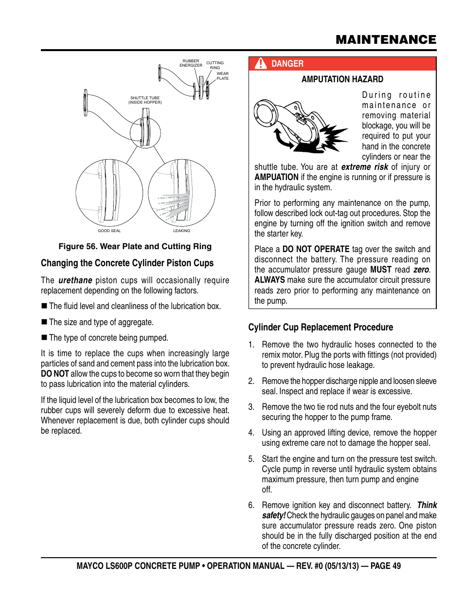 Maintenance | Multiquip LS-600P User Manual | Page 49 / 88