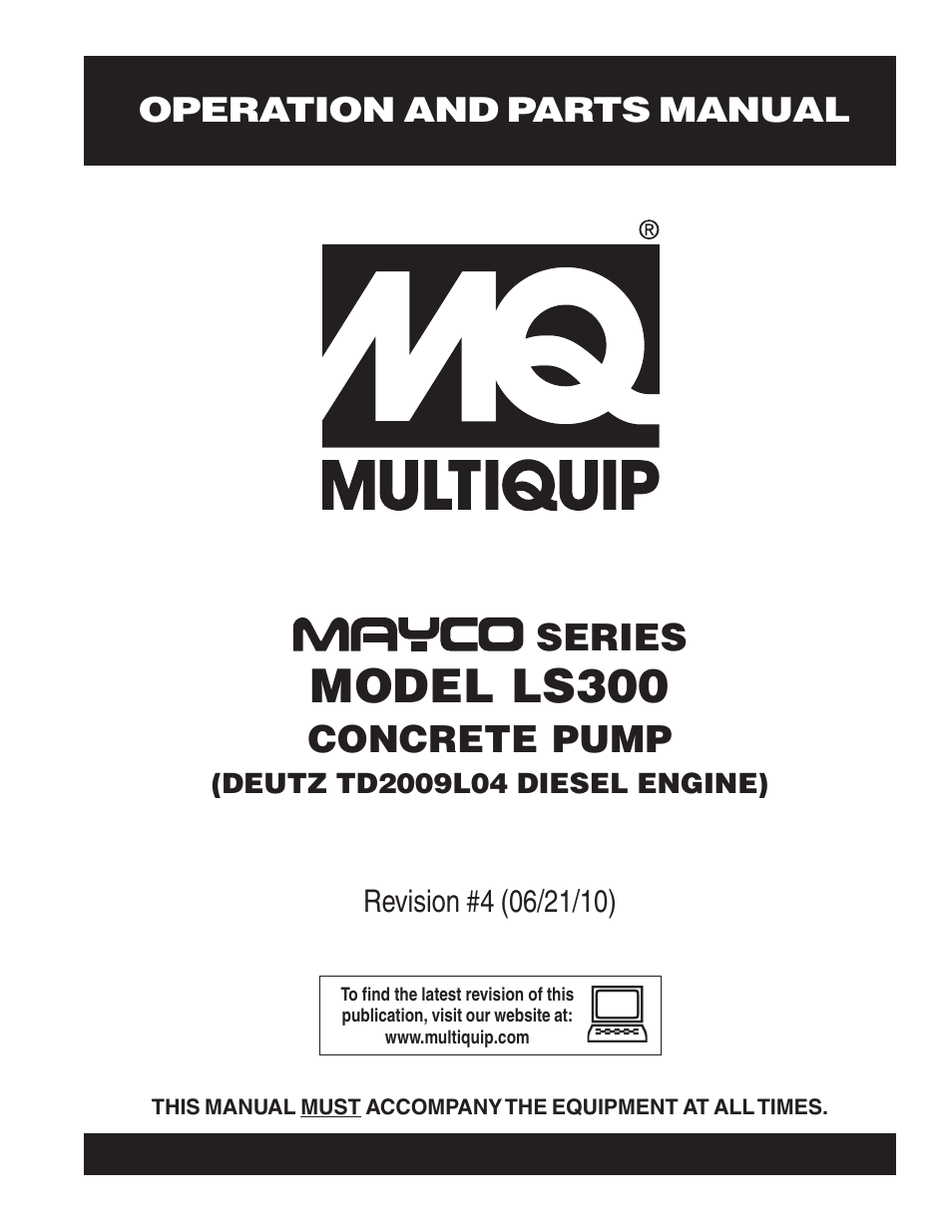 Multiquip LS-300 User Manual | 140 pages