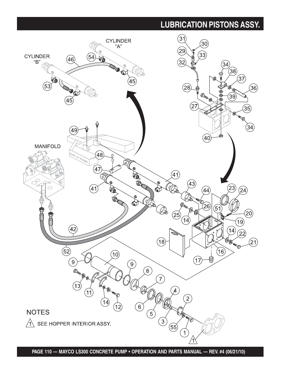 Lubrication pistons assy | Multiquip LS-300 User Manual | Page 110 / 140
