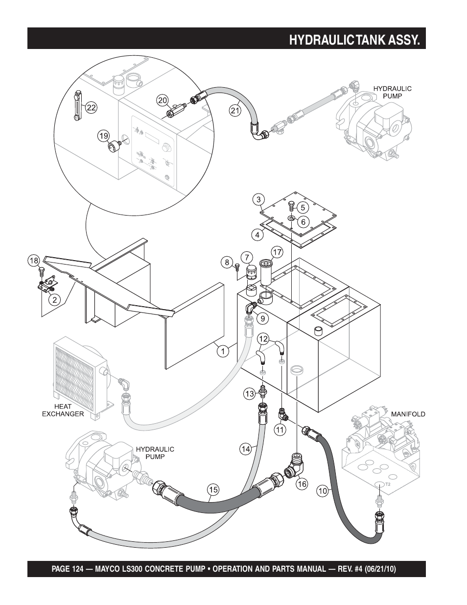 Hydraulic tank assy | Multiquip LS-300 User Manual | Page 124 / 140