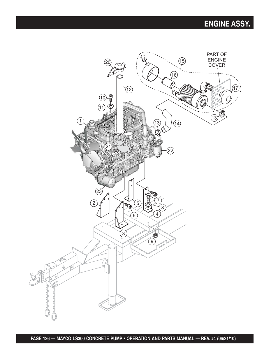 Engine assy | Multiquip LS-300 User Manual | Page 126 / 140