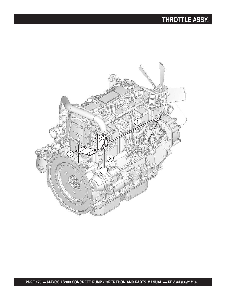 Throttle assy | Multiquip LS-300 User Manual | Page 128 / 140