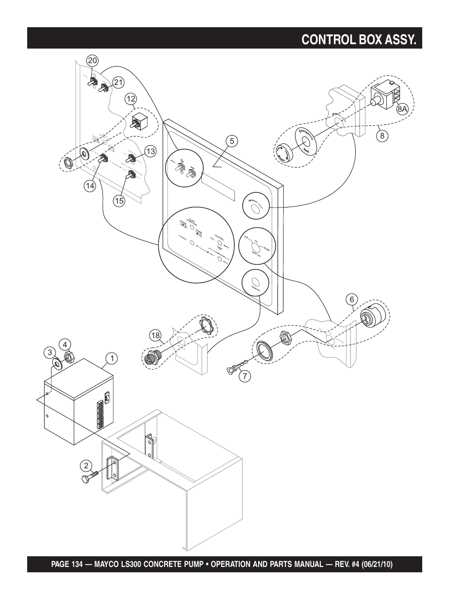 Control box assy | Multiquip LS-300 User Manual | Page 134 / 140