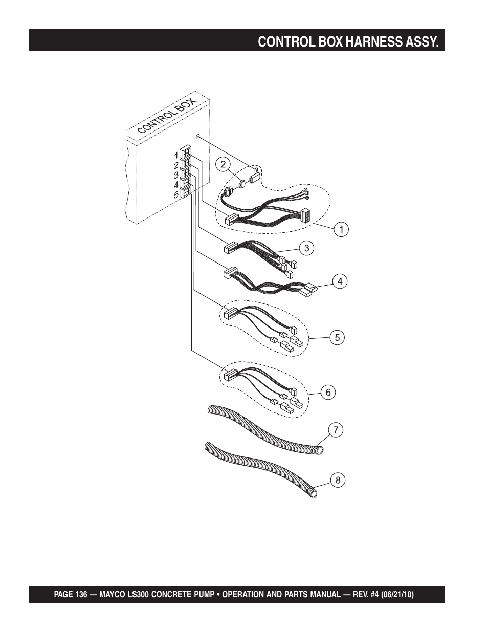 Control box harness assy | Multiquip LS-300 User Manual | Page 136 / 140