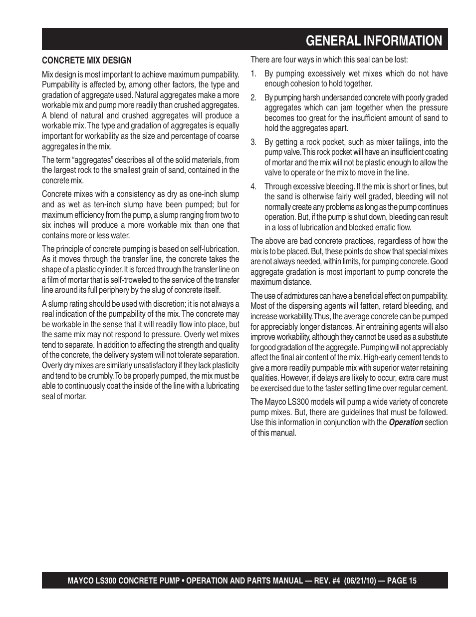 General information | Multiquip LS-300 User Manual | Page 15 / 140