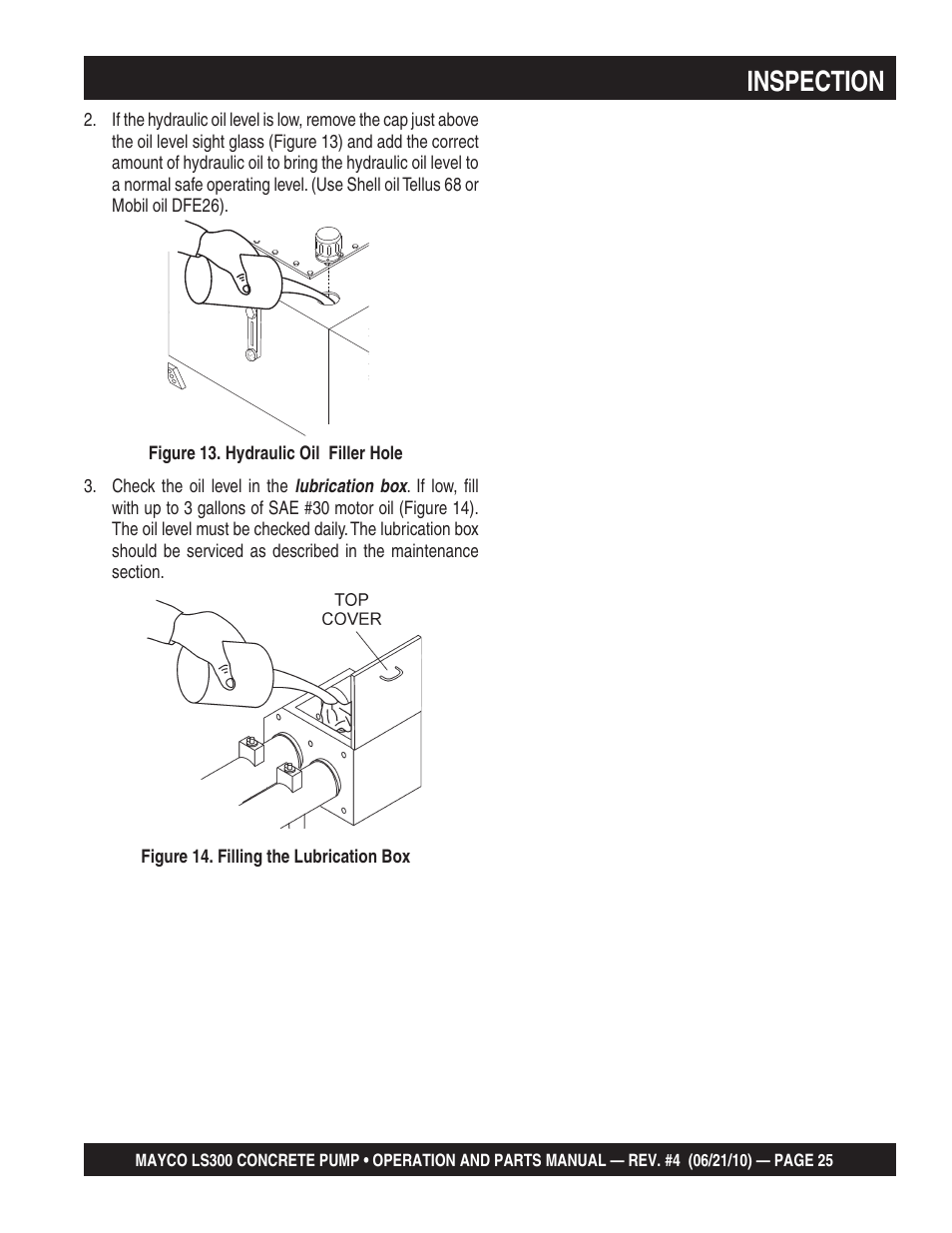 Inspection | Multiquip LS-300 User Manual | Page 25 / 140