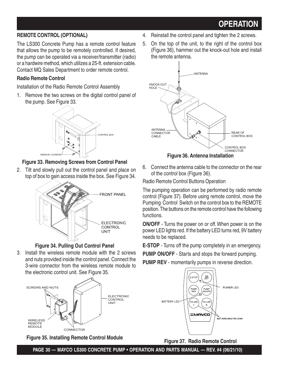 Operation | Multiquip LS-300 User Manual | Page 30 / 140