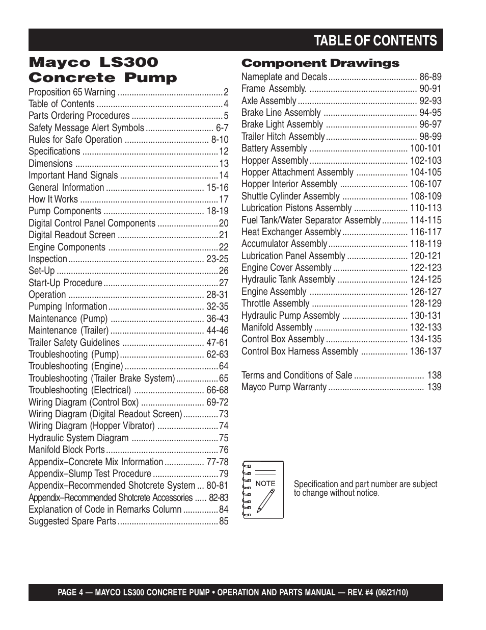 Multiquip LS-300 User Manual | Page 4 / 140