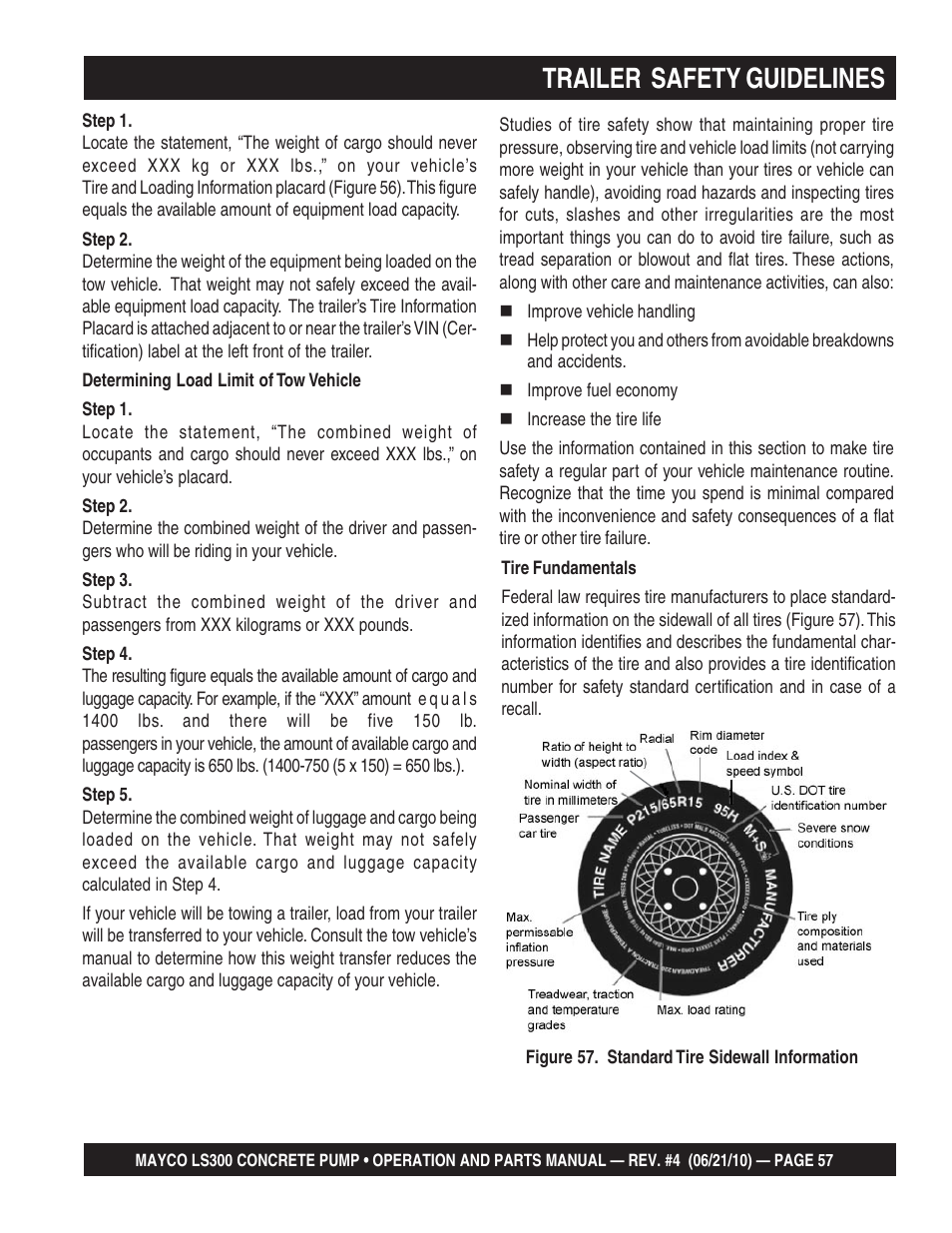 Trailer safety guidelines | Multiquip LS-300 User Manual | Page 57 / 140