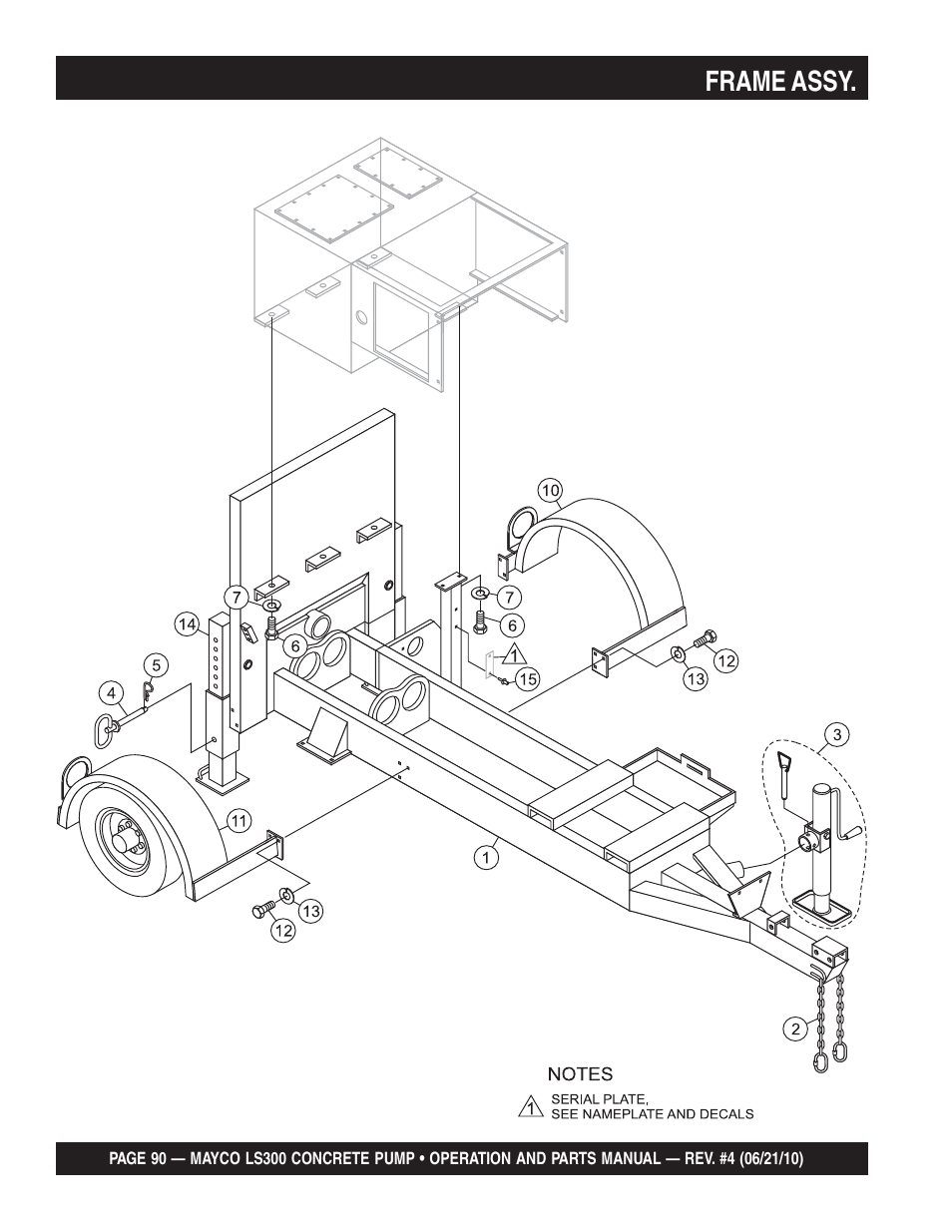 Frame assy | Multiquip LS-300 User Manual | Page 90 / 140