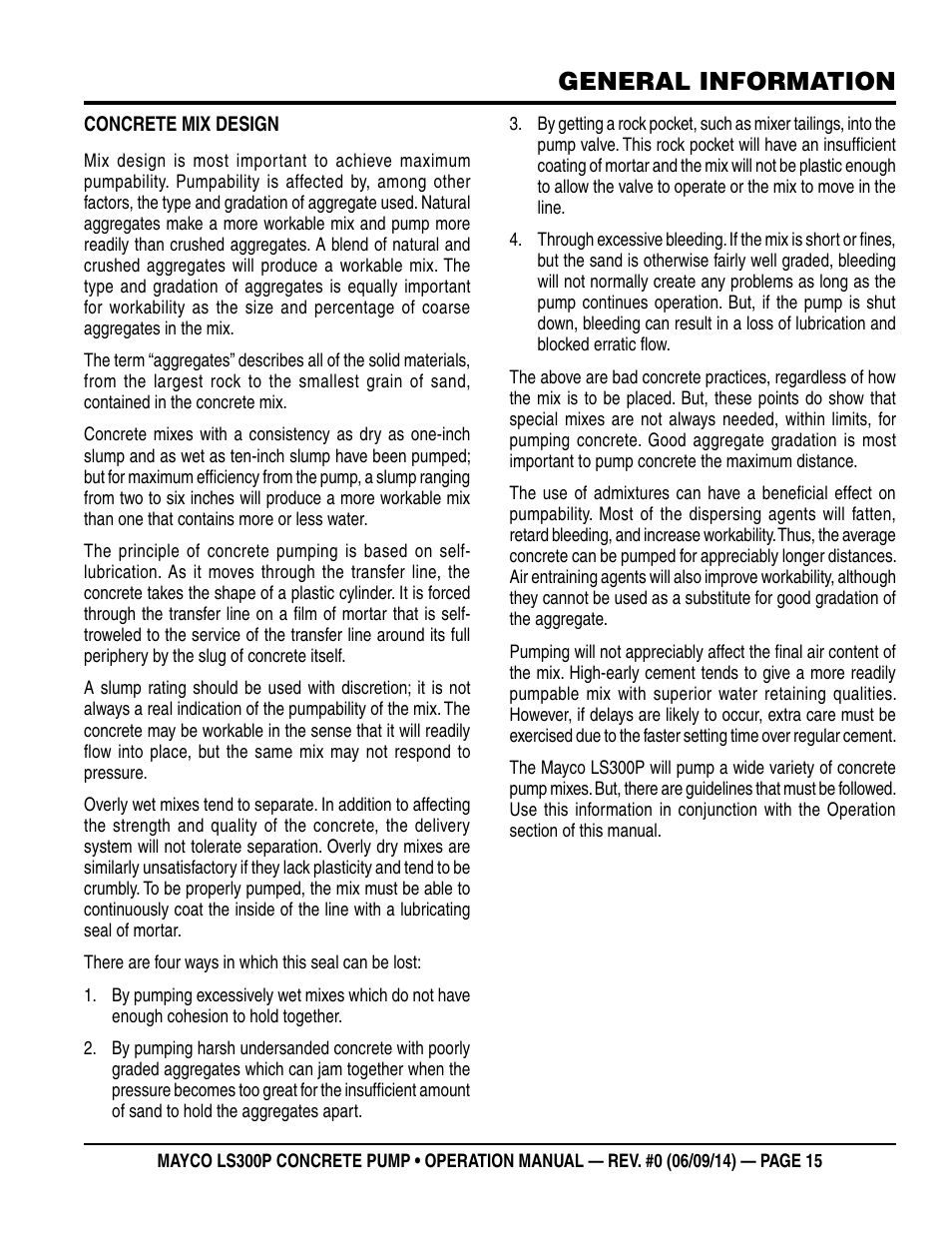 General information | Multiquip LS-300P User Manual | Page 15 / 90