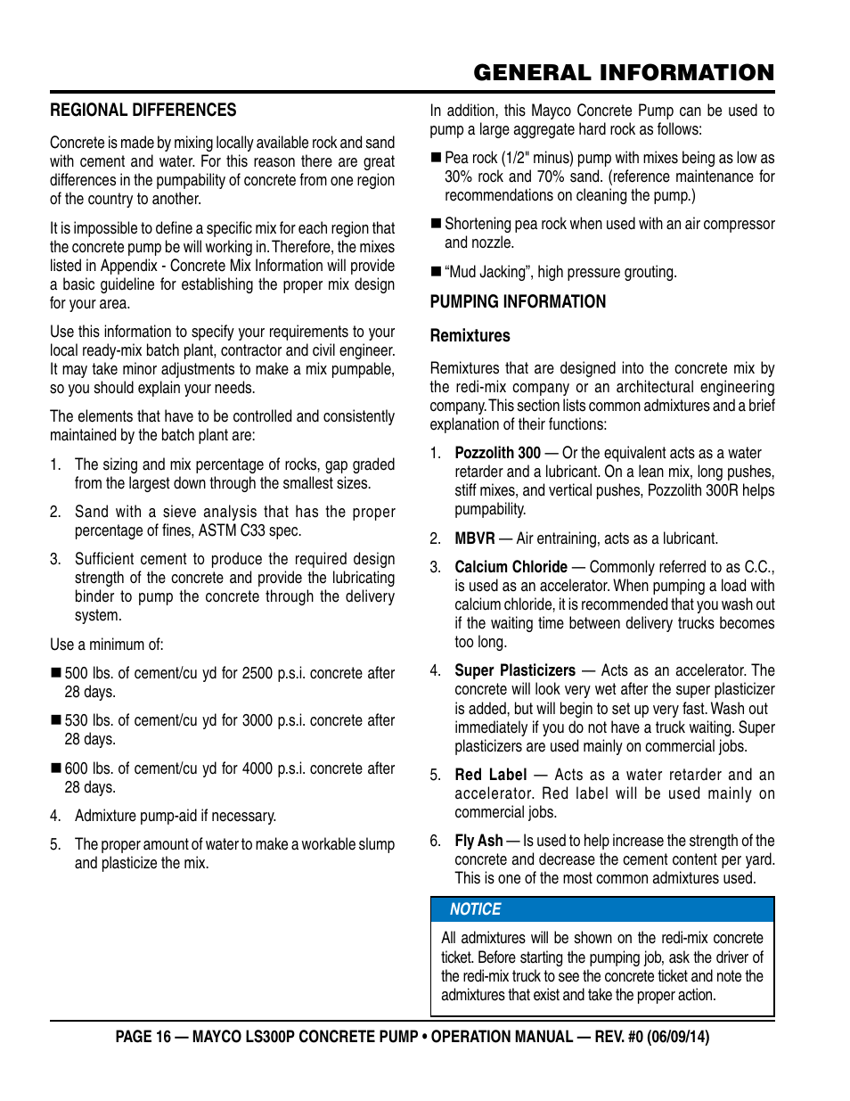 General information | Multiquip LS-300P User Manual | Page 16 / 90