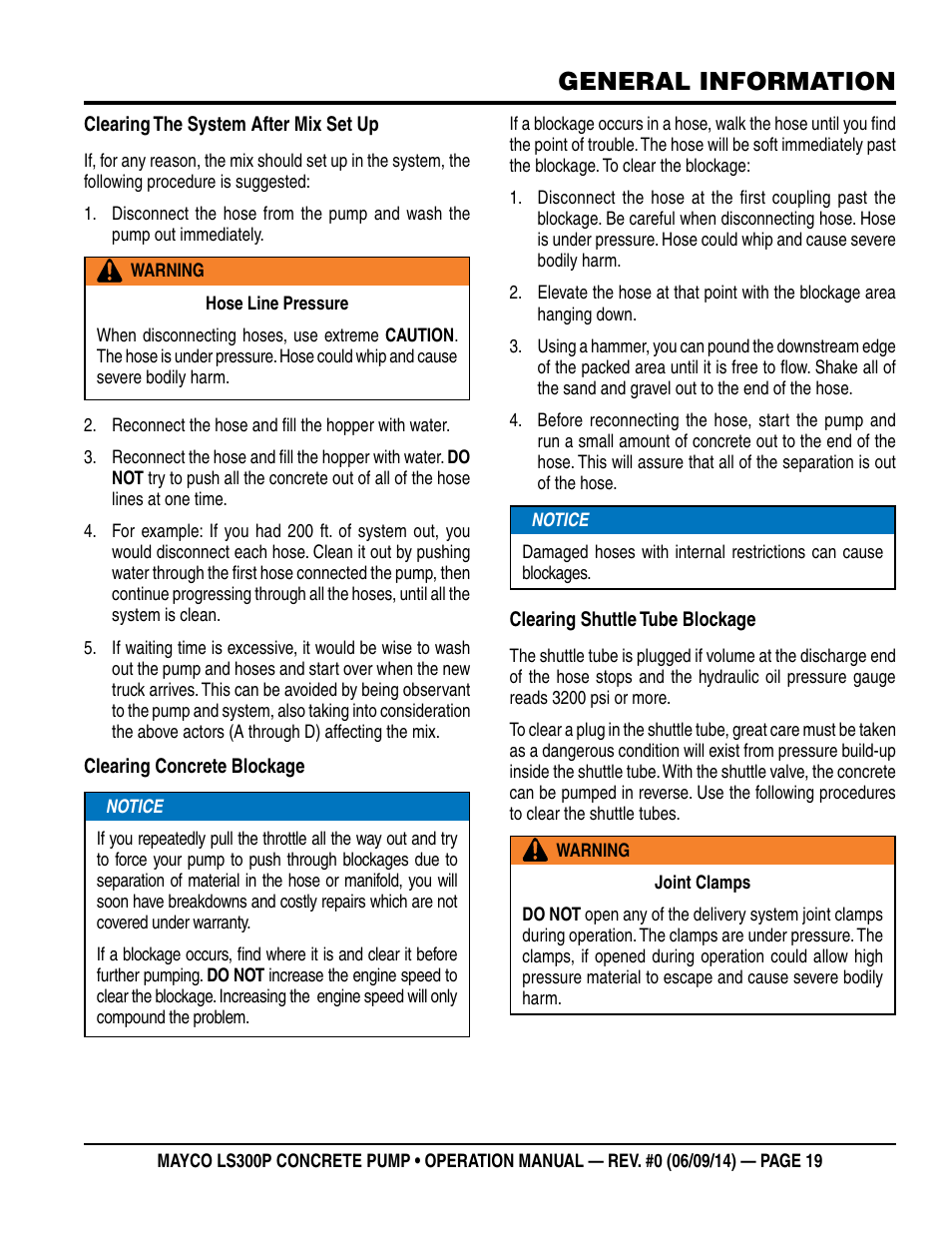 General information | Multiquip LS-300P User Manual | Page 19 / 90