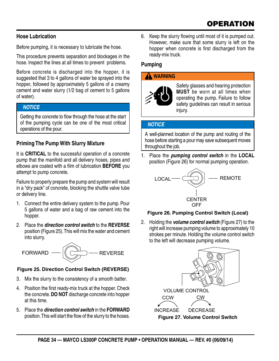 Operation | Multiquip LS-300P User Manual | Page 34 / 90