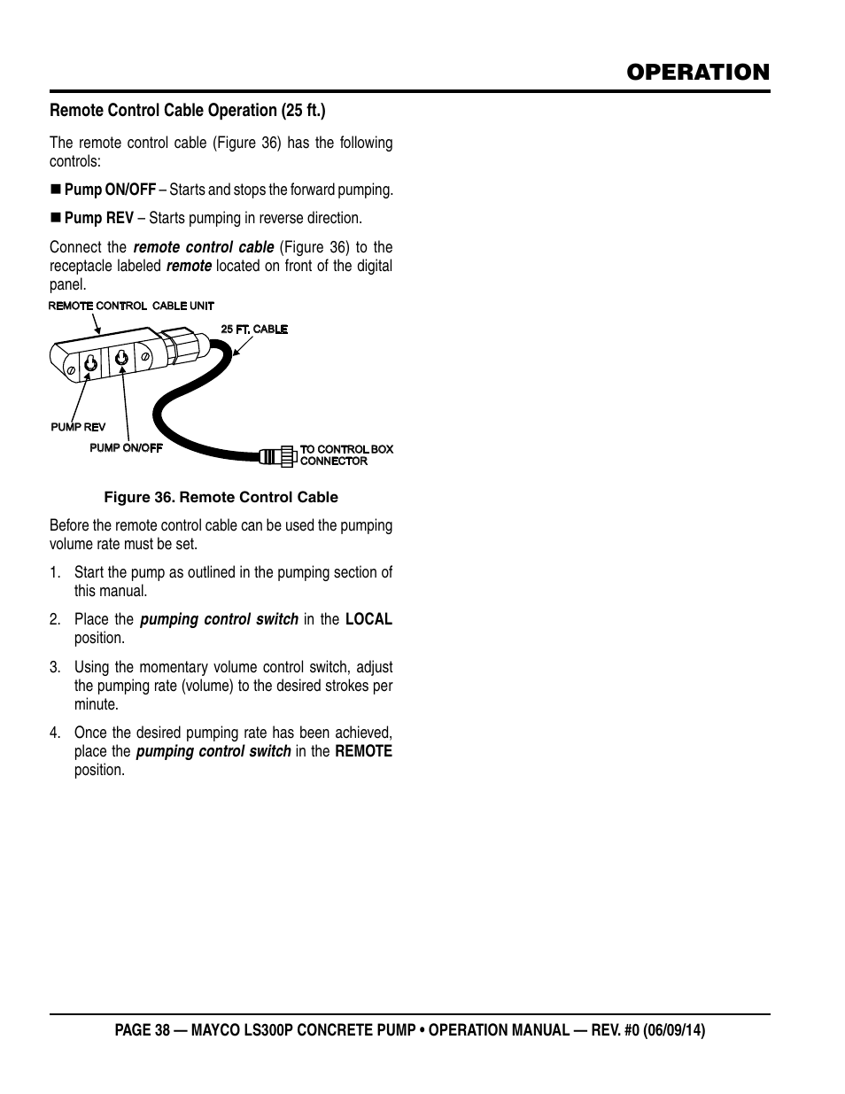 Operation | Multiquip LS-300P User Manual | Page 38 / 90