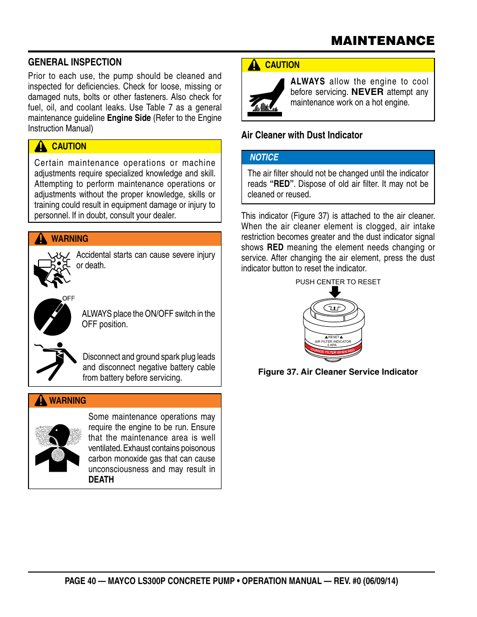 Maintenance | Multiquip LS-300P User Manual | Page 40 / 90