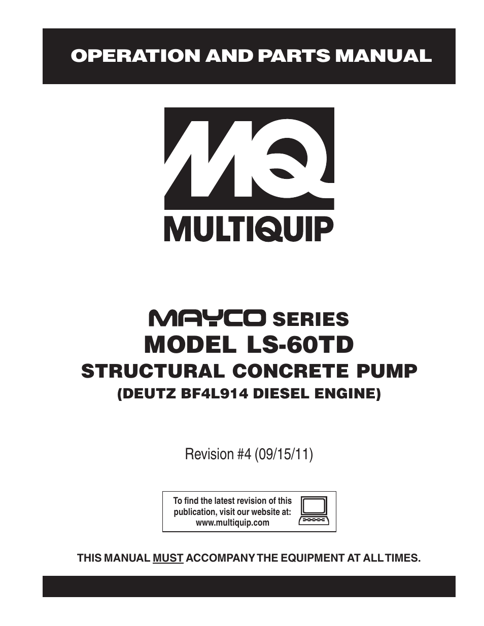 Multiquip LS-60TD User Manual | 138 pages