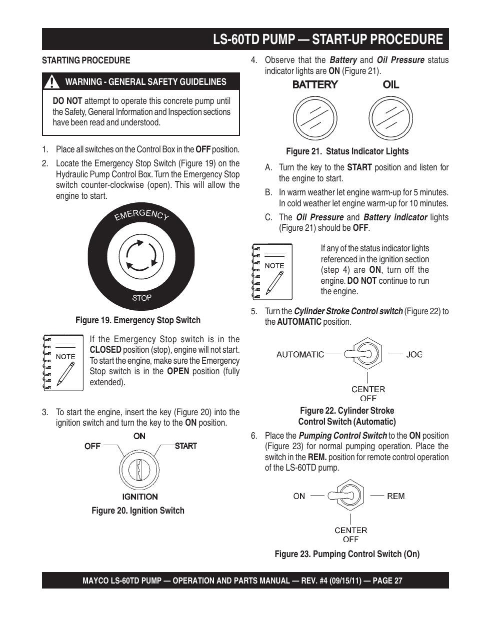 Ls-60td pump — start-up procedure | Multiquip LS-60TD User Manual | Page 27 / 138