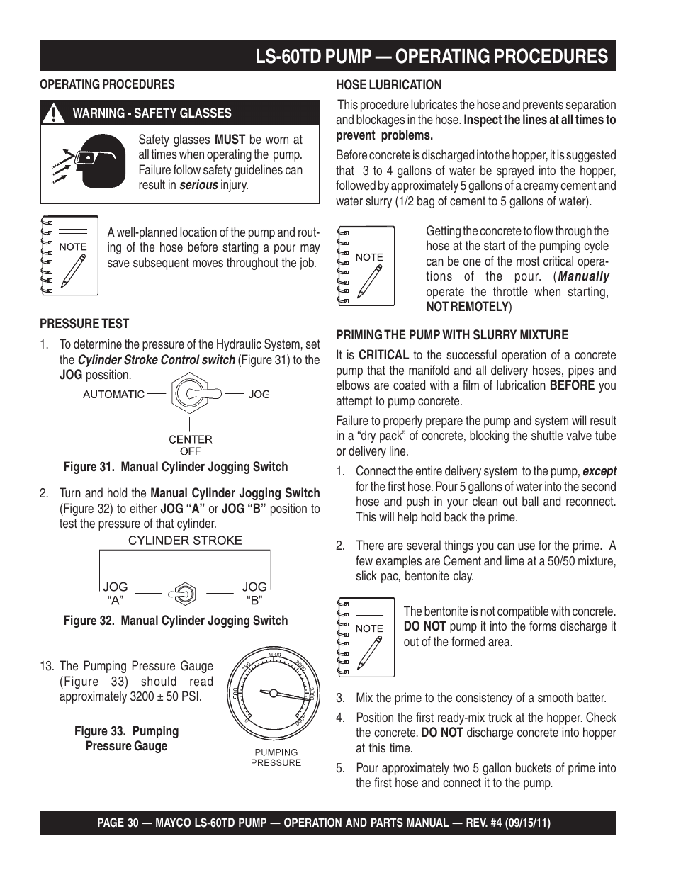 Ls-60td pump — operating procedures | Multiquip LS-60TD User Manual | Page 30 / 138