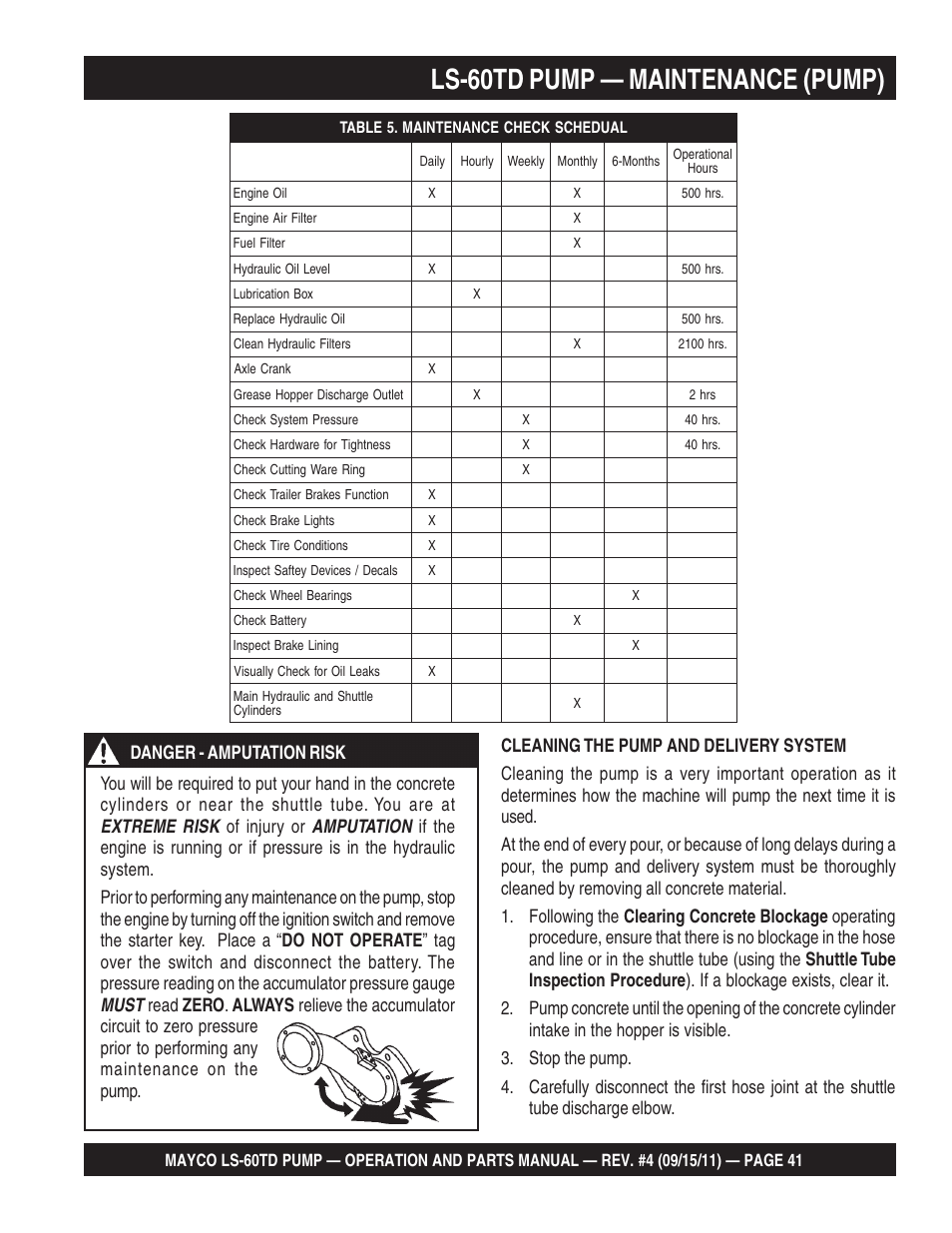 Ls-60td pump — maintenance (pump) | Multiquip LS-60TD User Manual | Page 41 / 138