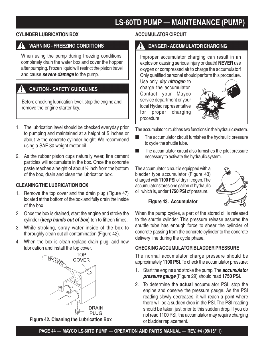 Ls-60td pump — maintenance (pump) | Multiquip LS-60TD User Manual | Page 44 / 138