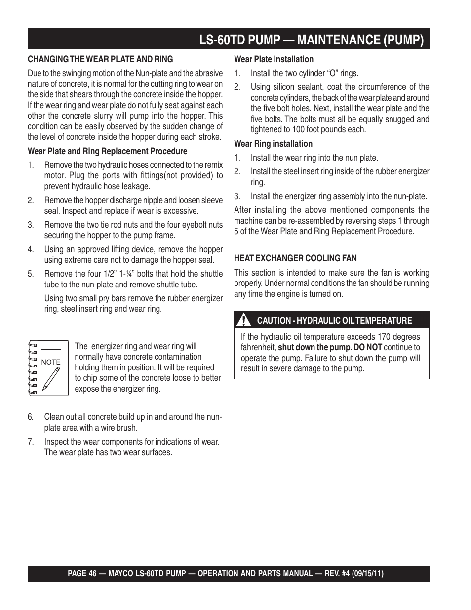Ls-60td pump — maintenance (pump) | Multiquip LS-60TD User Manual | Page 46 / 138