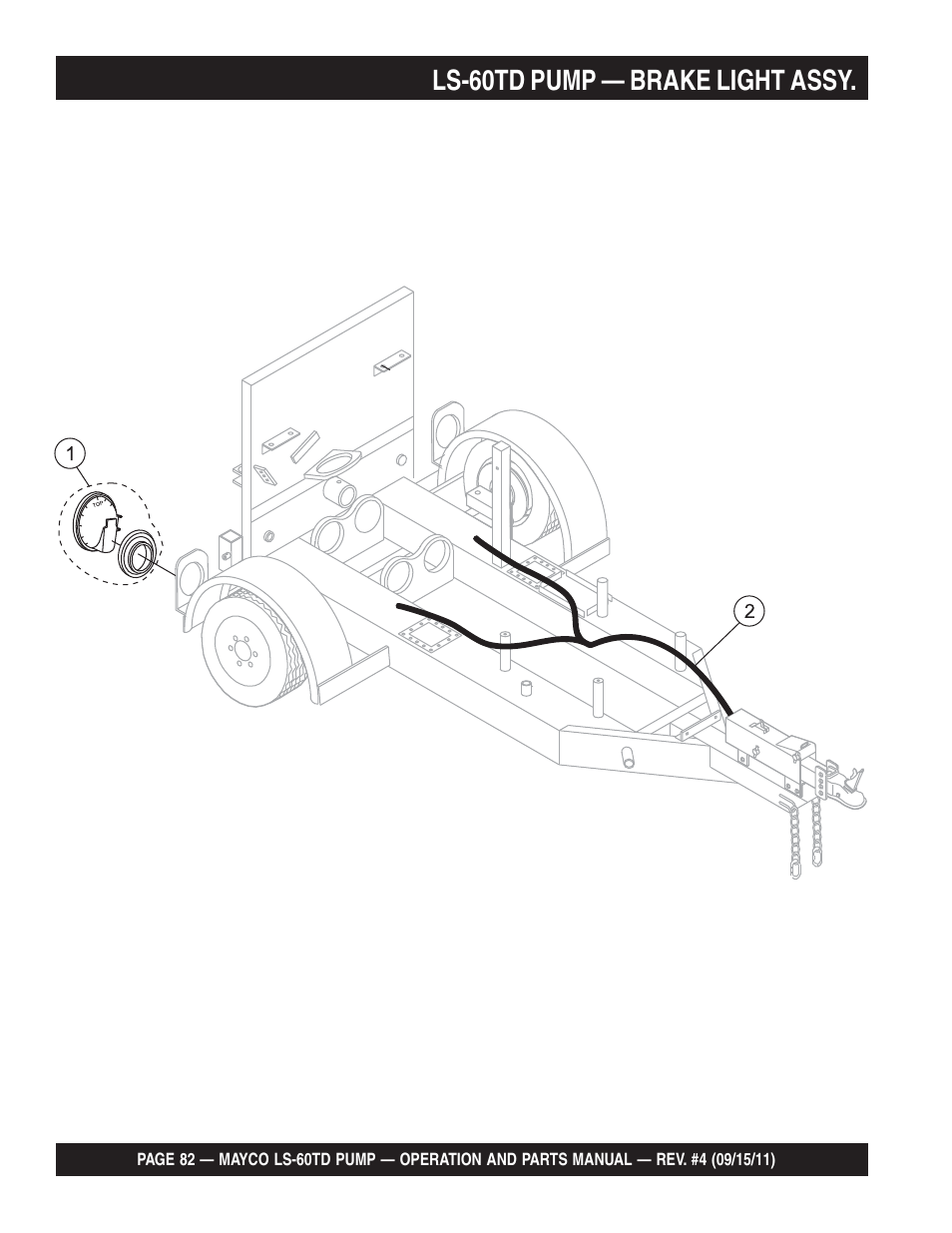 Ls-60td pump — brake light assy | Multiquip LS-60TD User Manual | Page 82 / 138